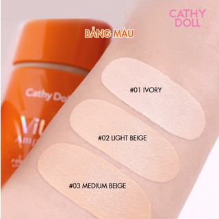 Kem Nền Chống Nắng Cathy Doll Giúp Sáng Da Mờ Thâm, Độ Che Phủ Tốt Vit C Ampoule Foundation Spf50+ Pa+++ 30g