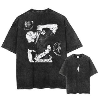 Áo thun nam ngắn tay Heavy Spell Fighting Jujutsu Kaisen, bông nguyên chất, 240g
