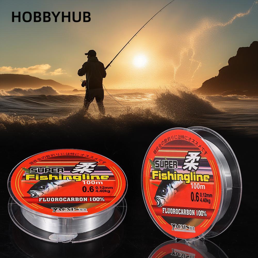 HobbyHub - Dây Nylon PA Fluorocarbon 100m, Chắc chắn, Phù hợp từ 0.8 đến 6LB