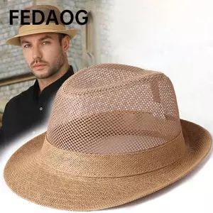 Mũ Fedora FEDAOG thoáng khí và nhanh khô, phù hợp cho cả nam và nữ, thiết kế lưới giống mũ jazz panama.