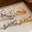 Set 2 Nơ Ruy Băng và Vòng Tay Phối Hợp cho Nữ - Tone Vàng và Bạc, Style Vintage, Thích Hợp Trang Sức hàng Ngày