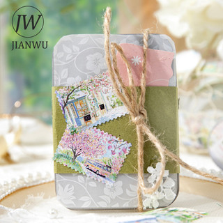 JIANWU Nature Stamp Series Vintage Season Plant Flower Snow Phong Cảnh Chất Liệu Cắt Băng Sáng Tạo DIY Tạp Chí Văn Phòng Phẩm