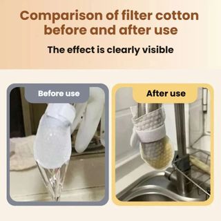 Bộ lọc vòi NEAVERLER 10 / 20 / 50, Bộ lọc vòi chống văng đa năng Cotton, với túi lọc nước máy dày bằng dây đeo chữ T