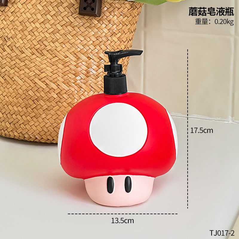 Máy bơm kem dưỡng da hình nấm Mario hoạt hình, Chai xà phòng tay Mickey dễ thương, Hộp đựng dầu gội & nước rửa cơ thể có thể đổ lại
