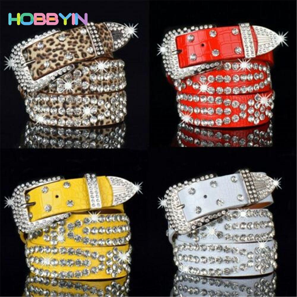 Hobbyin Thắt lưng có thể điều chỉnh, đá crystal sáng bóng, phong cách cowgirl