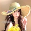 Mũ rơm nữ mùa hè với vành lớn, thư ruy băng nhiều màu sắc - Perfect cho bãi biển và kỳ nghỉ dưỡng