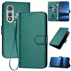 Ốp Lưng Cho Tecno Pova Curve Màu Trơn Sợi Carbon Thiết Kế Họa Tiết Thẻ Da Solots Dây Đeo Tay TPU Mềm Chống Rơi Vỏ Điện Thoại