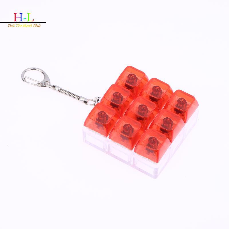 HL 9 Phím Ngón Tay Bàn Phím Mũ Giảm Căng Thẳng Đồ Chơi Nút Keycap Móc Khóa Bàn Phím Cơ Nút Giảm Căng Thẳng Đồ Chơi LMWU