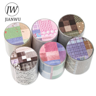 JIANWU Time Loom Series Vintage Hoa Gird Phong Cảnh Chất Liệu Cắt Dán Thêu Sò Băng Sáng Tạo DIY Tạp Chí Văn Phòng Phẩm