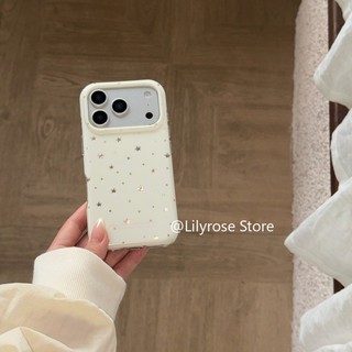 Thích hợp cho iPhone 17ProMax 17Pro 17 16ProMax 16Pro 16 15ProMax 15Pro 15 14ProMax 14 13ProMax 13 Apple iPhone Case ins Ngôi Sao Phổ Biến Gạo Trắng