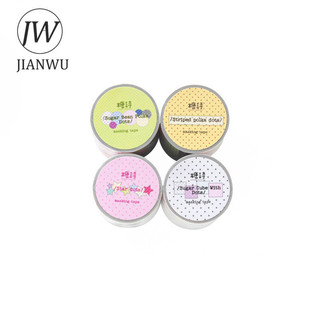 JIANWU Sóng Điểm Điều Khiển Series Vintage Chấm Ngôi Sao Phong Cảnh Chất Liệu Cắt Dán Thêu Sò Băng Sáng Tạo DIY Tạp Chí Văn Phòng Phẩm