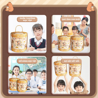 Combo Quà Tặng Dụng Cụ Học Tập Hoạt Hình Siêu Cute, Túi Bút Thước Kẻ, Lý Tưởng Tặng Trung Thu, Tốt Nghiệp