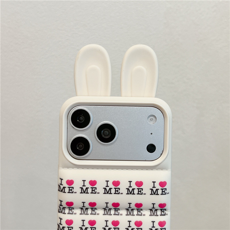 IPhone 17 Pro Max Đối tượng hình thỏ Love me họa tiết TPU chất liệu IMD