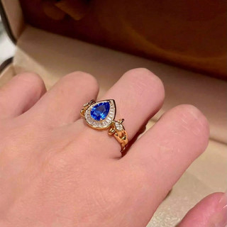 Giọt nước corundum nhẫn nữ - Style Dopamine