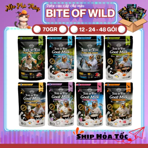 Pate Cao Cấp Bite of Wild 70G Công Thức Giàu Đạm Và Sữa Dê Cho Mèo