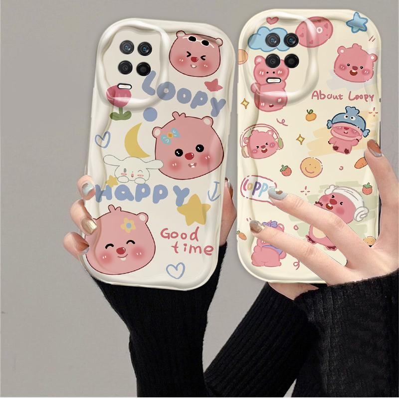 Thích hợp cho OPPO A54 4G 3D Wave Soft TPU Phim hoạt hình dễ thương Loopy Vỏ điện thoại chống sốc