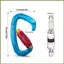 Carabiner Hợp Kim Nhôm Hình Chữ D, Khóa Xoắn Tự Động, Phù Hợp Cho Đi Bộ Đường Dài Và Leo Núi Kouvn