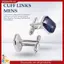1 Cặp Thời Trang Nhiều Màu Sắc Khuy Sét Thủy Tinh Cuff Liên Kết Nữ Nam Đầm Kinh Doanh Cưới Khuy Sét Hiện Tại (Xanh Dương)