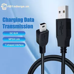 Cáp dữ liệu ge V3 Cổng 5P Cáp sạc cổng chữ T hình thang Cáp dữ liệu USB 80CM Thích hợp cho điện thoại di động Truyền dữ liệu máy ảnh n