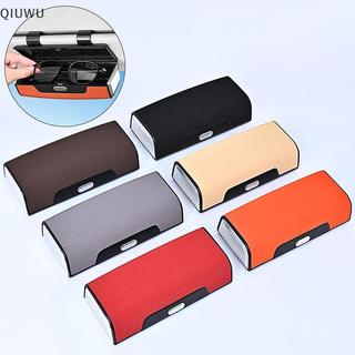 Hộp đựng kính ô tô da PU QIUWU chống đóng từ tính, bảo quản an toàn kính râm