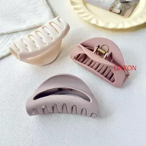Kẹp cá mập silicon DARON, Vuốt tóc bằng nhựa đàn hồi phong cách Hàn Quốc an toàn, Phụ kiện tóc Mũ nón đơn giản Sáng tạo Móng vuốt tóc hình bán nguyệt