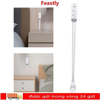 Bộ mở rộng ổ cắm điện FEASTLY, Xoay màu trắng 180° Bộ mở rộng ổ cắm điện, Bộ mở rộng ổ cắm điện có thể điều chỉnh độ dài không đục lỗ bền bỉ cho NightStand