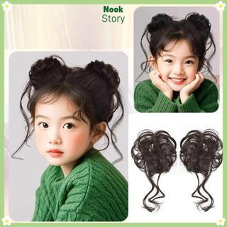 [COD] Bộ tóc giả NOOKSTORY cho bé gái, vòng tóc hoa Bud, băng đô giả chống trượt, quà tặng sinh nhật đầu tiên