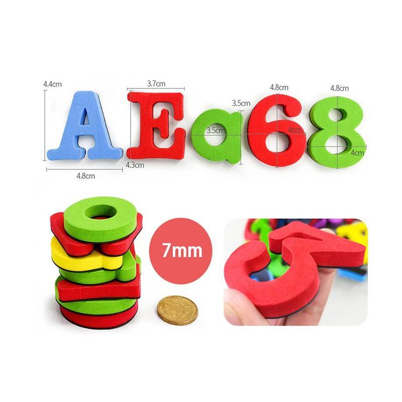 Bộ đồ chơi học tập bảng từ nam châm ABC 123, chữ hoa chữ thường, toán, giáo dục mầm non SWEET
