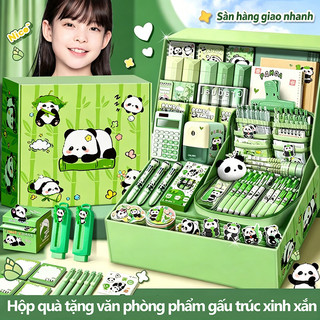 Set quà tặng 1/6 cho bé bộ văn phòng phẩm đồ dùng học tập dễ thương hộp quà hoạt hình trọn bộ tiện