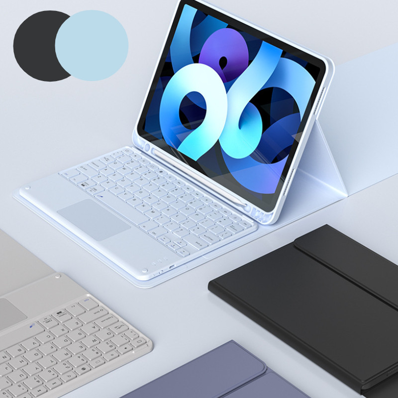 Bao da bàn phím không dây có chuột sạc, cho máy tính bảng 10.2 inch/10.5 inch/thế hệ 10 10.9 inch/Pro 11 inch