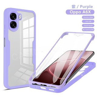 Dành Cho OPPO A6t A6X A6 A6T Pro 4G 5G 2025 360 Ốp Điện Thoại Plus Flip Cover 360° Ốp lưng bảo vệ chống sốc bằng silicon mềm hai mặt