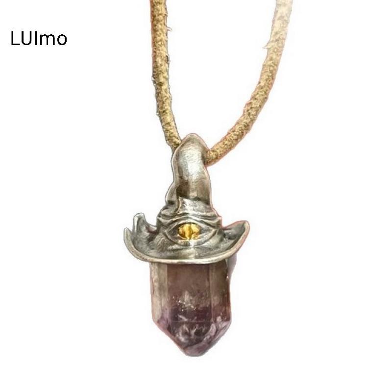 Vòng cổ mặt dây chuyền pha lê LUImo — Thiết kế Boutique, tối giản độc đáo với màu lanh nghệ thuật và cảm giác thời trang đặc biệt; Mảnh trang sức có mùi vị cao (SBS)