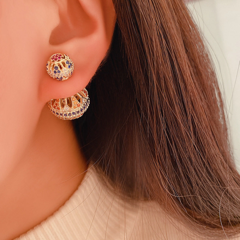Bông tai tinh tế tua rua sang trọng nhẹ Zircon mới