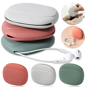 Túi Silicone đựng cáp sạc,tai nghe màu sắc trang nhã, silicone cao cấp tiện lợi-GIOVA