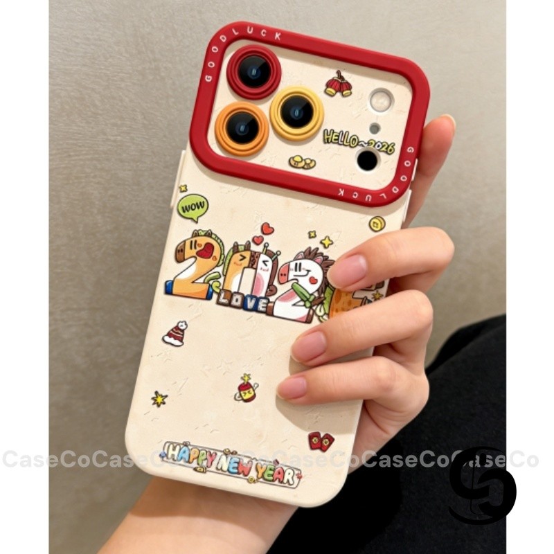 Vỏ Cho Oppo A60 A6 A5 Pro A3 A3X A12 A17 A38 A18 A58 A16 A57 A54 A78 A55 A15 A1K Tết Nguyên Đán năm Ngựa 2026
