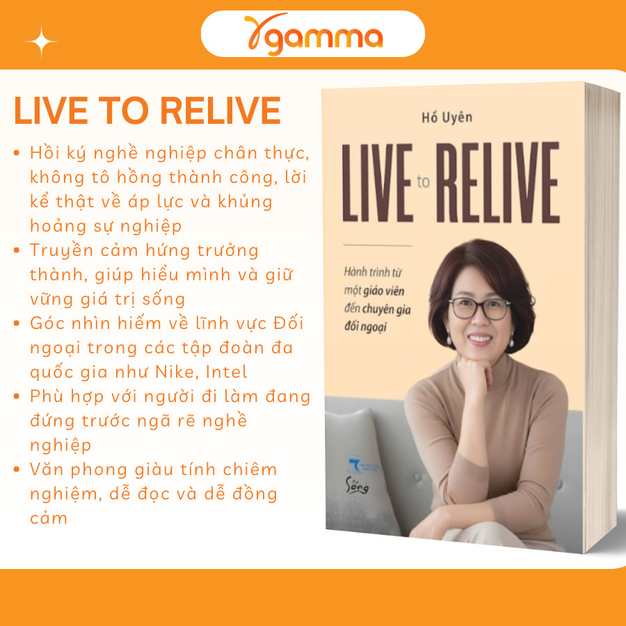 Sách – LIVE TO RELIVE – Hồi Ký Nghề Nghiệp & Hành Trình Đối Ngoại – Hồ Uyên (Sống)
