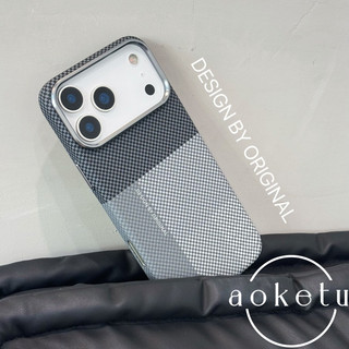 Bảng màu Vỏ điện thoại từ tính họa tiết Kevlar thích hợp cho iPhone 17 ProMax họa tiết sợi carbon Vỏ bảo vệ PC 16 / 15 / 14 tản nhiệt siêu mỏng bao gồm tất cả các trường hợp