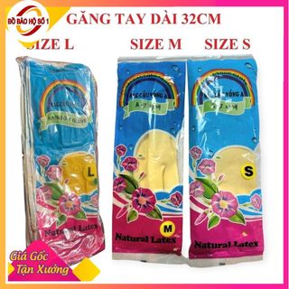 [10 ĐÔI] Bịch 10 đôi găng tay cao su Sắc Cầu Vồng dài 32cm size L, M, S. găng tay rửa bát, rửa chén