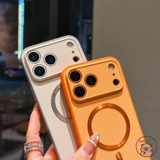 Dành Cho OPPO A6 A6i A6X A5 A5i A5X A3 NFC A3X A3i Pro Plus A2X 5G 4G Vỏ Điện Thoại Thu Hút Từ Tính Nhiều Màu Sắc Cam Bạc Hà Xanh Đơn Giản Vỏ Kinh Doanh Ốp Lưng
