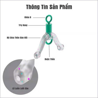 Vật dụng chống rối cần thiết, bộ 50 khóa chia silicon bền. Bộ Chia Thẻo, Chia Đôi Thẻo, Khóa Silicon, Túi 50 Chiếc