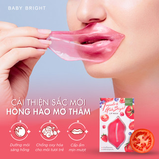 Combo 2 Mặt Nạ Môi Baby Bright Tomato & Gluta Bright Lip Mask Dưỡng Ẩm, Làm Hồng Môi Tự Nhiên 10g