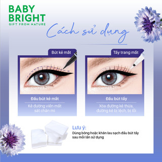 Bút Kẻ Mắt Và Tẩy Trang 2 Trong 1 Baby Bright Cornflower Eyeliner & Remover 0.5ml + 0.5ml