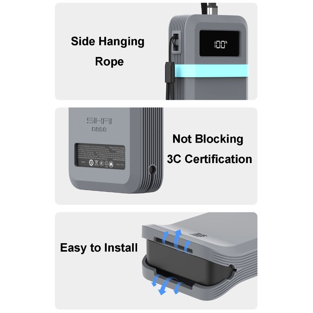 Silicone SIMPLEAID, Bảo vệ màu trơn mềm, Mang theo chống sốc di động chất lượng cao cho Du lịch Cuktech 25 SE Power Bank 25000mAh