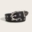 Quần jean nữ phong cáchpunk với chi tiết grommet và dây lưng điều chỉnh bằng da PU