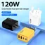 Bộ sạc nhanh đa cổng 120W Dual PD + Phích cắm sạc điện thoại di động Type-c kép