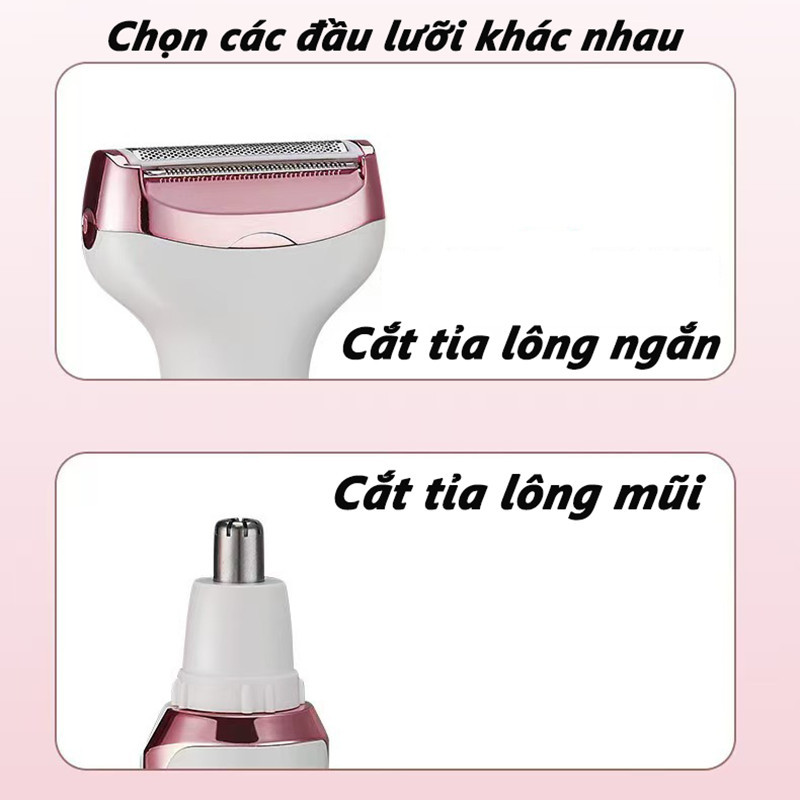 Máy triệt lông toàn thân 4 trong 1, có thể rửa bằng nước, sạc qua USB, triệt lông không đau, dùng được cho toàn thân