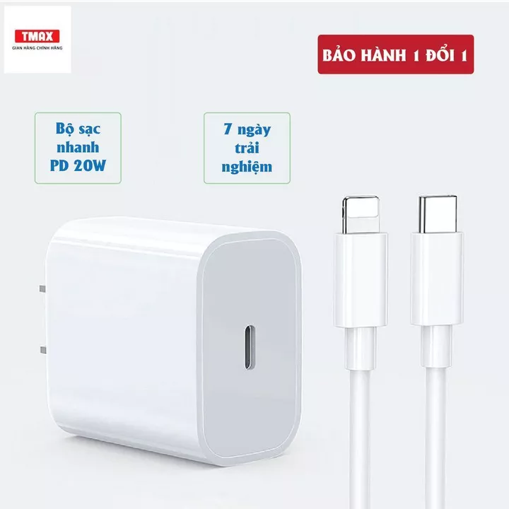 Bộ sạc nhanh 20W PD cho 5 - 14PRM (củ sạc + cáp sạc nhanh). Sạc 60p lên 80% Pin - Dây sạc nhanh, Dây sạc điện thoại