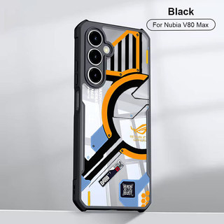 Ốp Điện Thoại Sang Trọng Cho Nubia V80 Max Vỏ Chống Sốc Nubia V80 V70 Max Pro Thiết Kế Túi Khí Chống Xước Siêu Mỏng Vỏ Họa Tiết Acrylic Cứng A19