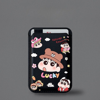 Hộp đựng thẻ ví họa tiết Crayon Shin-chan đầu lớn cho iPhone 11pro 12promax 13 15pro 15promax 14 14promax 14 pro 16 16plus 16 Pro Max 17 17promax 17airWallet
