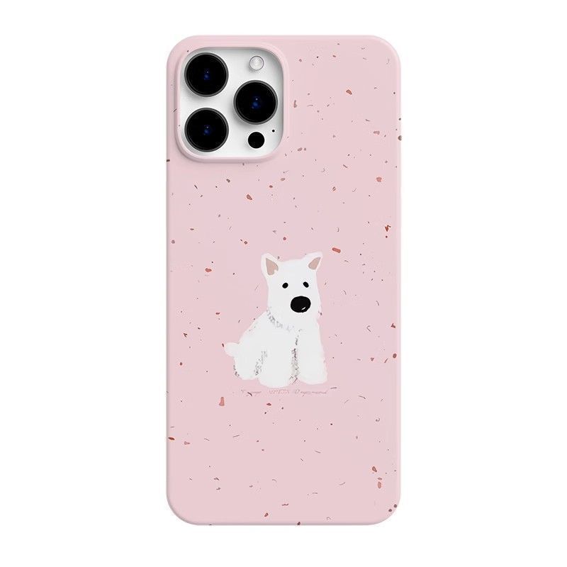 Ốp Điện Thoại Graffiti Puppy Thích Hợp Cho IPhone 17 AIR 11 12 PRO XR XSMAX 13 14 15 16 ProMax 7 8 PLUS Phim QYJS Vỏ Cứng Chống Bụi Bẩn Chống Sốc